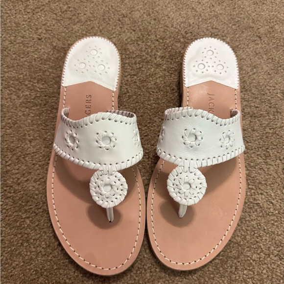 Jack Rogers White and Tan Sandals - Picture 2 of 4